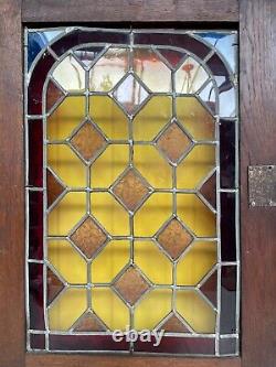 Beautiful Antique Stained Glass door panel (1)