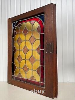 Beautiful Antique Stained Glass door panel (1)