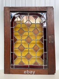 Beautiful Antique Stained Glass door panel (1)