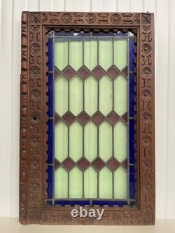 Beautiful Antique Stained Glass door panel (nr 1)
