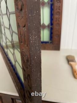 Beautiful Antique Stained Glass door panel (nr 1)