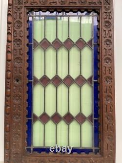 Beautiful Antique Stained Glass door panel (nr 1)