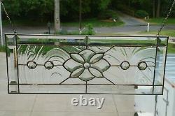 Beautiful Clear Beveled and Stained Glass Window Panel