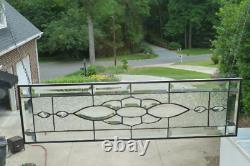 Beautiful Clear Beveled and Stained Glass Window Panel