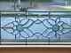 Beautiful Clear, Seafoam Green Beveled & Stained glass Window Panel