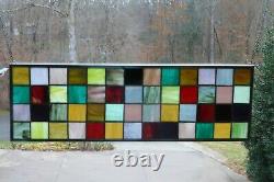Beautiful Colorful Stained Glass Patchwork Window Panel