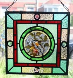 Beautiful Victorian'Arts and Crafts' design stained glass panel