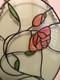 Beautiful handmade Stained Glass Rose wall/window Art Decor 16x11.5 Vintage