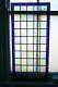 Beautiful traditional Victorian design stained glass panel with blue border