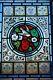 Beautiful victorian design bird and flower stained glass panel