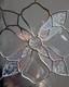 Beveled Flower Iridiscent Tiffany Style Stained Glass Window 21x12