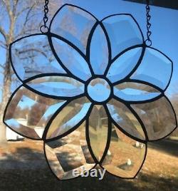 Beveled Glass Flower Panel Sun Catcher