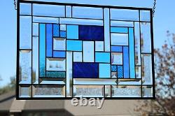 Beveled Stained Glass Panel (3 stars) 21 3/8 x 14 1/2