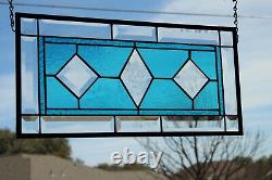 Beveled Stained Glass Panel, Window HMD-US-? 19 1/2 x 9 1/2