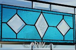 Beveled Stained Glass Panel, Window HMD-US-? 19 1/2 x 9 1/2