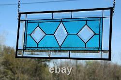 Beveled Stained Glass Panel, Window HMD-US-? 19 1/2 x 9 1/2