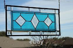 Beveled Stained Glass Panel, Window HMD-US-? 19 1/2 x 9 1/2