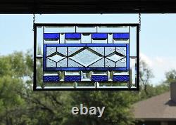 Beveled Stained Glass Panel, Window HMD-US-19 3/4X 12 3/4
