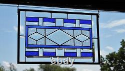 Beveled Stained Glass Panel, Window HMD-US-19 3/4X 12 3/4