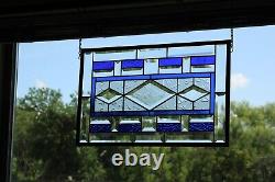 Beveled Stained Glass Panel, Window HMD-US-19 3/4X 12 3/4