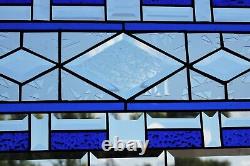 Beveled Stained Glass Panel, Window HMD-US-19 3/4X 12 3/4