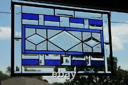 Beveled Stained Glass Panel, Window HMD-US-19 3/4X 12 3/4