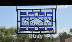 Beveled Stained Glass Panel, Window HMD-US-19 3/4X 12 3/4