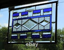 Beveled Stained Glass Panel, Window HMD-US-19 3/4X 12 3/4