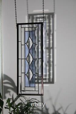 Beveled Stained Glass Panel, Window HMD-US-? 20 3/4 x 7 3/4