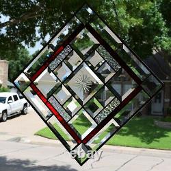 Beveled Stained Glass Window Panel