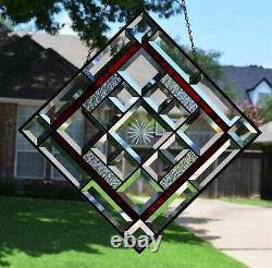 Beveled Stained Glass Window Panel