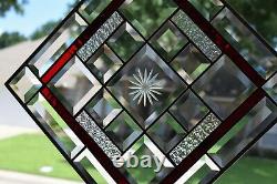 Beveled Stained Glass Window Panel