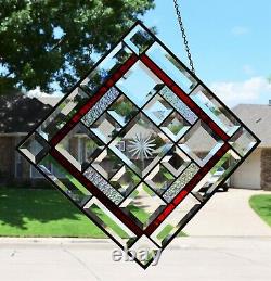 Beveled Stained Glass Window Panel