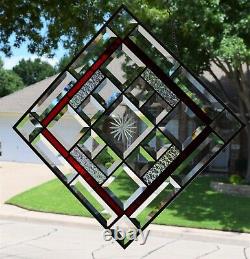 Beveled Stained Glass Window Panel