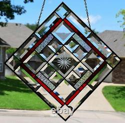 Beveled Stained Glass Window Panel