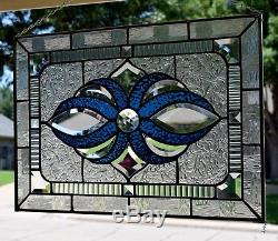 Beveled Stained Glass Window Panel