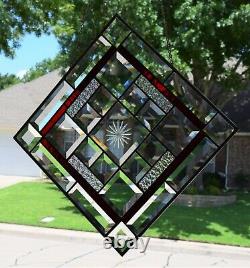 Beveled Stained Glass Window Panel