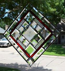 Beveled Stained Glass Window Panel