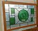 Beveled Stained Glass Window Panel 13.5 x 20.5 Green Bubble Butter Plate