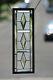 Beveled Stained Glass Window Panel, Ready to Hang 23 1/8 X 8 1/4