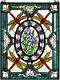 Bieye W10031 Dragonfly Iris Flower Tiffany Style Stained Glass Window Panel with