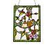 Birds Sitting on a Vine Stained Glass Window Panel Tiffany Style Decor