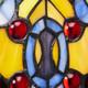 Blue Fleur De Lis Stained Glass Pub Window Panel