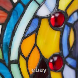 Blue Fleur De Lis Stained Glass Pub Window Panel