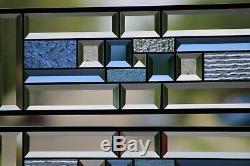 Blue Geo Sold Separately- 2 PANELS Available Beveled Stained Glass Window