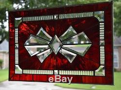 Bow Tie Stained Glass Window Panel