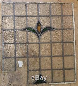 British leaded light stained glass front door. RESTORED PANEL. R416 DELIVERY