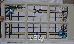 British leaded light stained glass window panel above door size. R737. DELIVERY