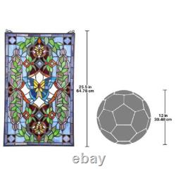 Butterfly Utopia Tiffany-Style Stained Glass Window Panel