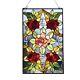 CANNA Tiffany-Style Floral Stained Glass Window Panel 32 Height